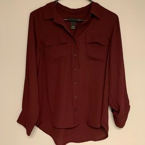 Investments Petites shirt size PM burgundy